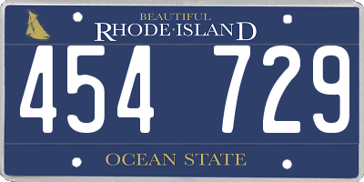 RI license plate 454729