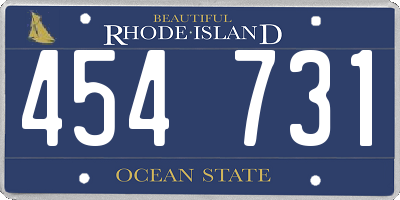 RI license plate 454731