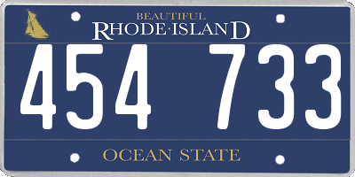 RI license plate 454733
