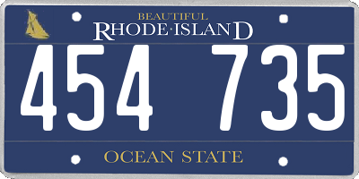 RI license plate 454735
