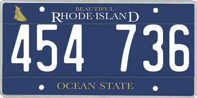 RI license plate 454736