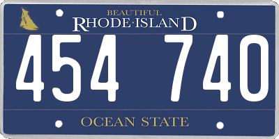 RI license plate 454740