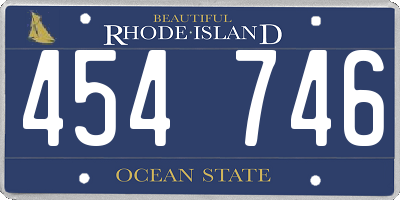 RI license plate 454746