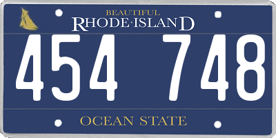 RI license plate 454748