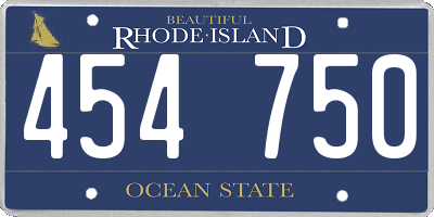 RI license plate 454750