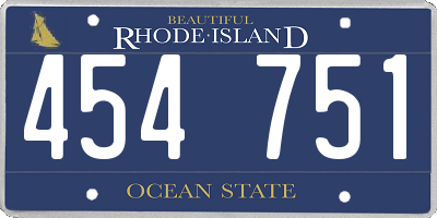 RI license plate 454751