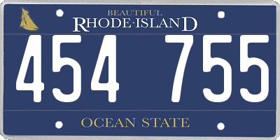 RI license plate 454755