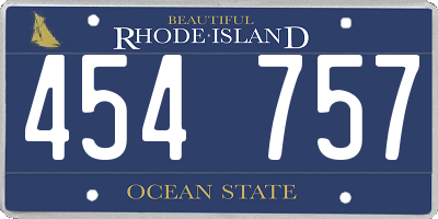 RI license plate 454757
