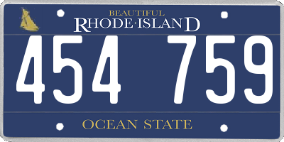 RI license plate 454759