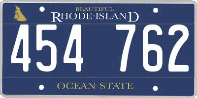 RI license plate 454762