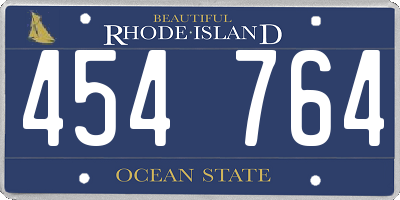 RI license plate 454764