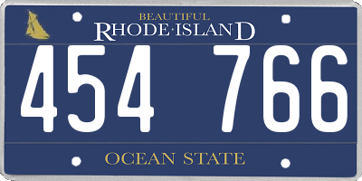 RI license plate 454766