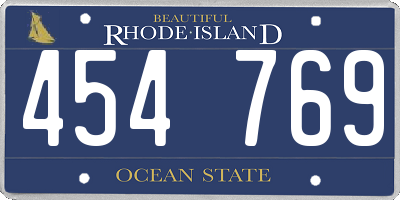 RI license plate 454769