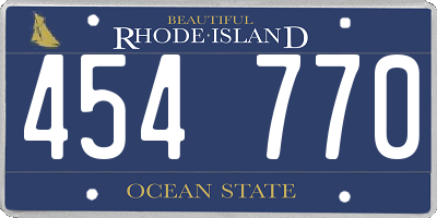RI license plate 454770
