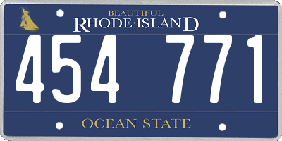 RI license plate 454771