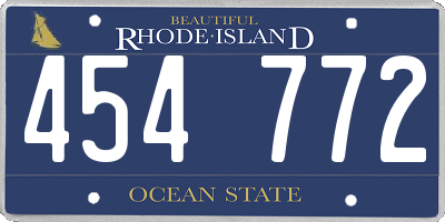 RI license plate 454772