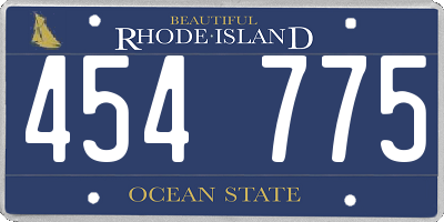 RI license plate 454775