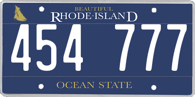 RI license plate 454777
