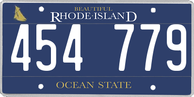 RI license plate 454779