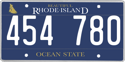 RI license plate 454780