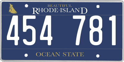 RI license plate 454781