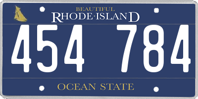 RI license plate 454784