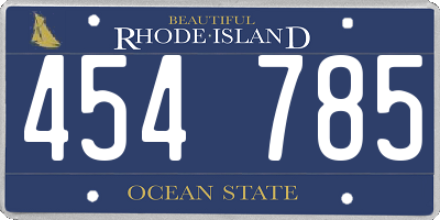 RI license plate 454785