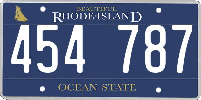 RI license plate 454787
