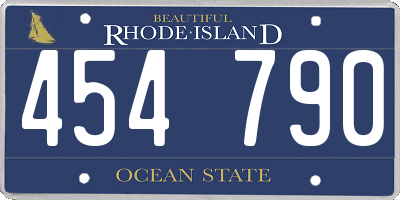 RI license plate 454790