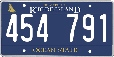 RI license plate 454791