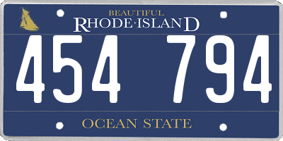 RI license plate 454794