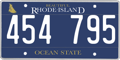 RI license plate 454795