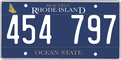 RI license plate 454797
