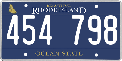 RI license plate 454798