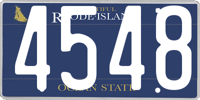 RI license plate 4548