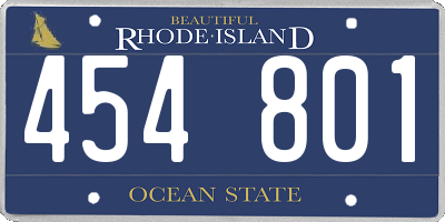 RI license plate 454801