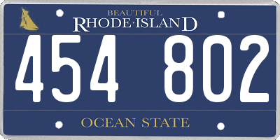 RI license plate 454802