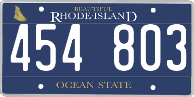 RI license plate 454803
