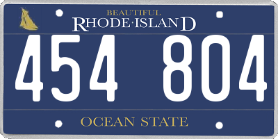 RI license plate 454804
