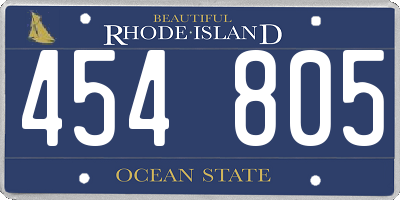 RI license plate 454805