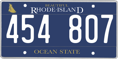 RI license plate 454807