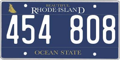 RI license plate 454808