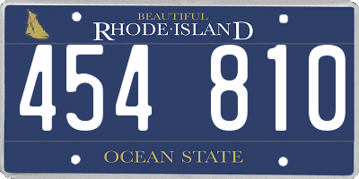 RI license plate 454810