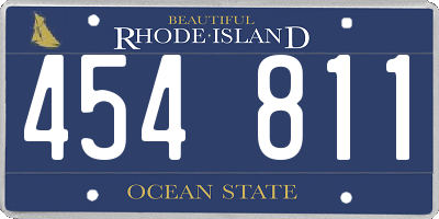 RI license plate 454811