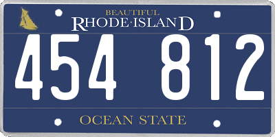RI license plate 454812