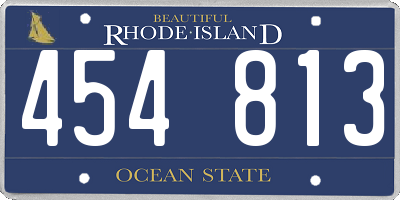RI license plate 454813