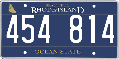 RI license plate 454814