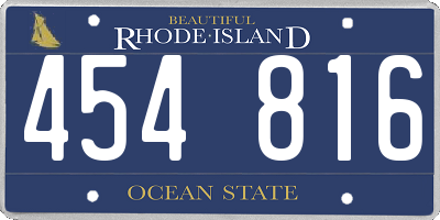 RI license plate 454816