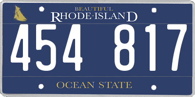 RI license plate 454817