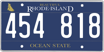 RI license plate 454818